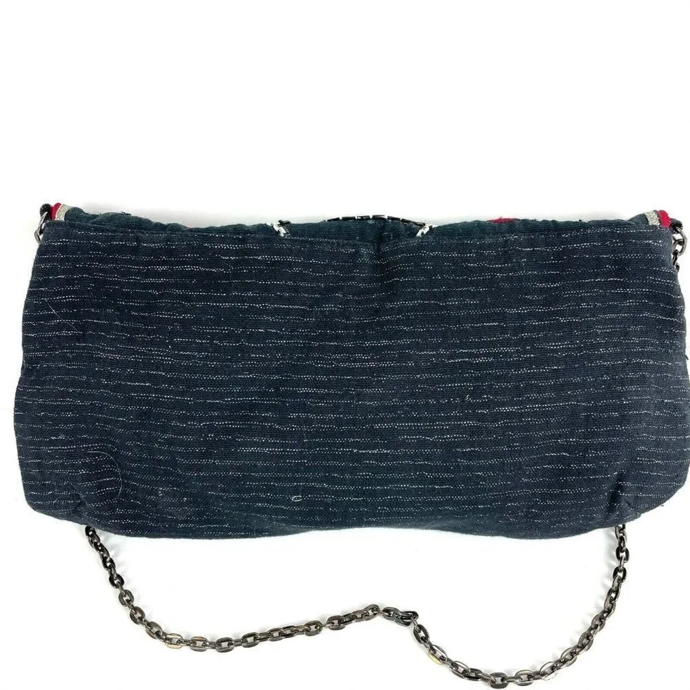 Chicos Beaded Handbag Embroidered‎ Boho Purse NEW